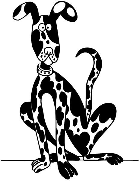 Large spotted dog vinyl sticker. Customize on line.       Animals Insects Fish 004-1051  